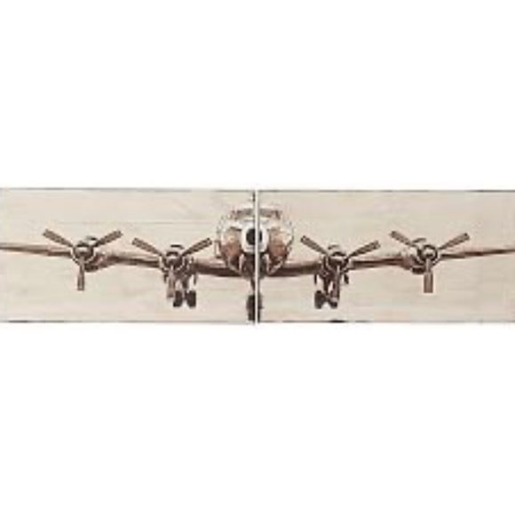 Pottery Barn Small Planked Airplane Panels